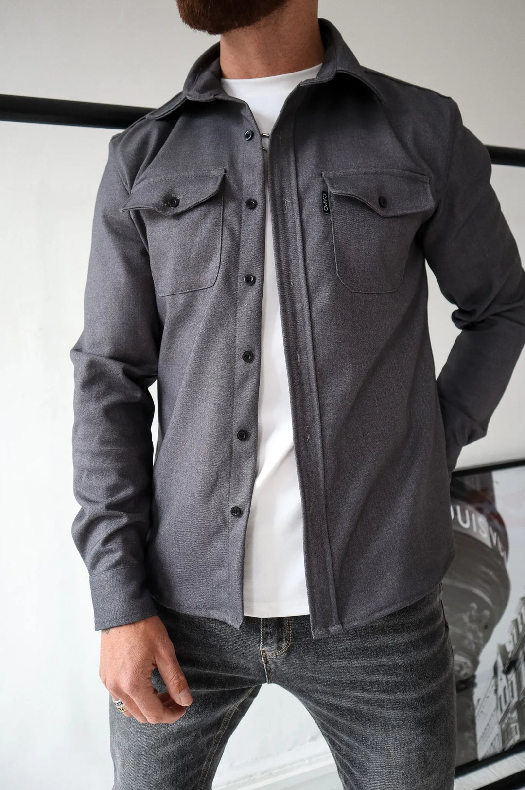 Long-Sleeved Overshirt With Chest Pockets - Fernando