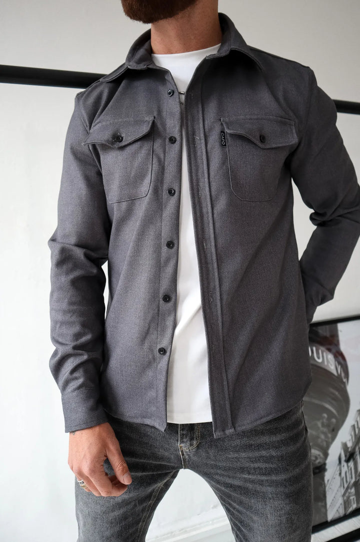 Long-Sleeved Overshirt With Chest Pockets - Fernando