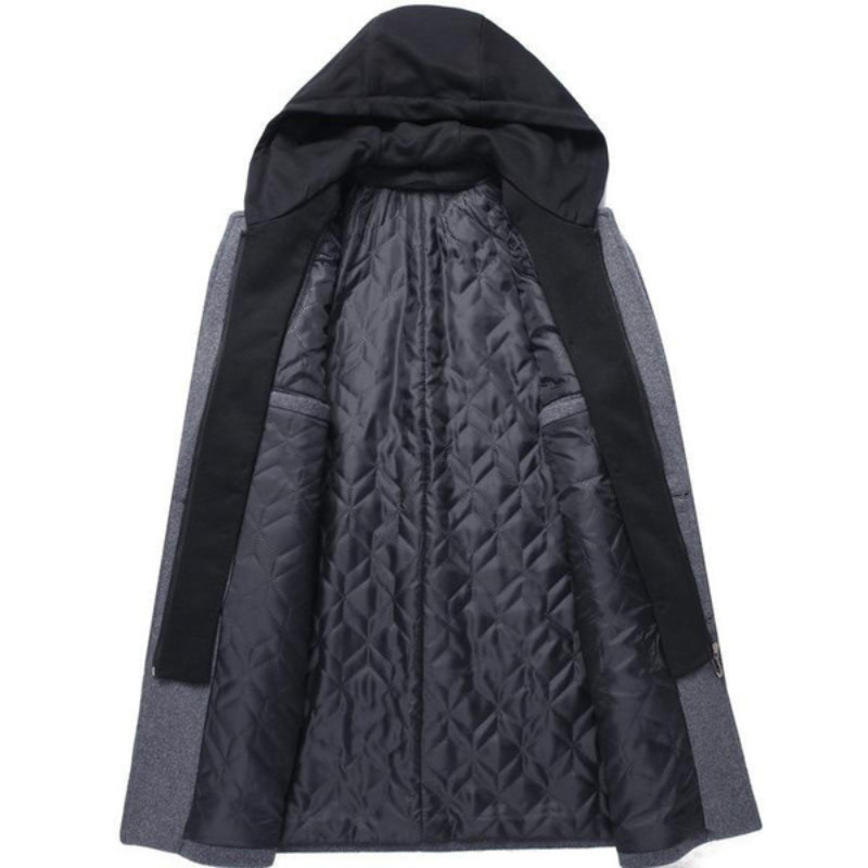 Long Line Hooded Men's Coat - Hugo