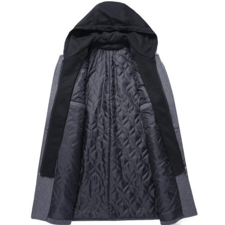 Long Line Hooded Men's Coat - Hugo