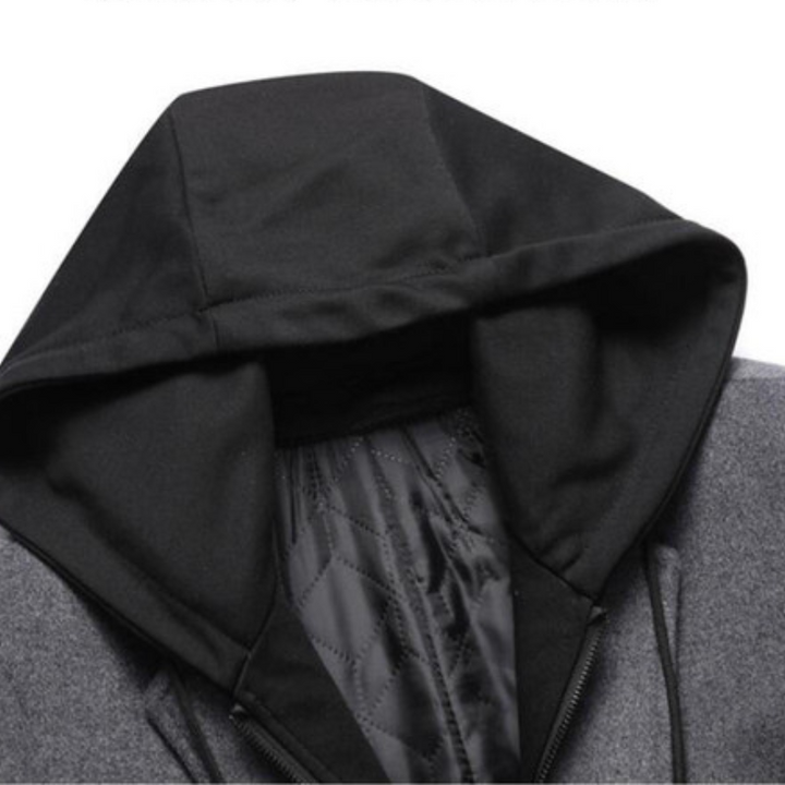 Long Line Hooded Men's Coat - Hugo