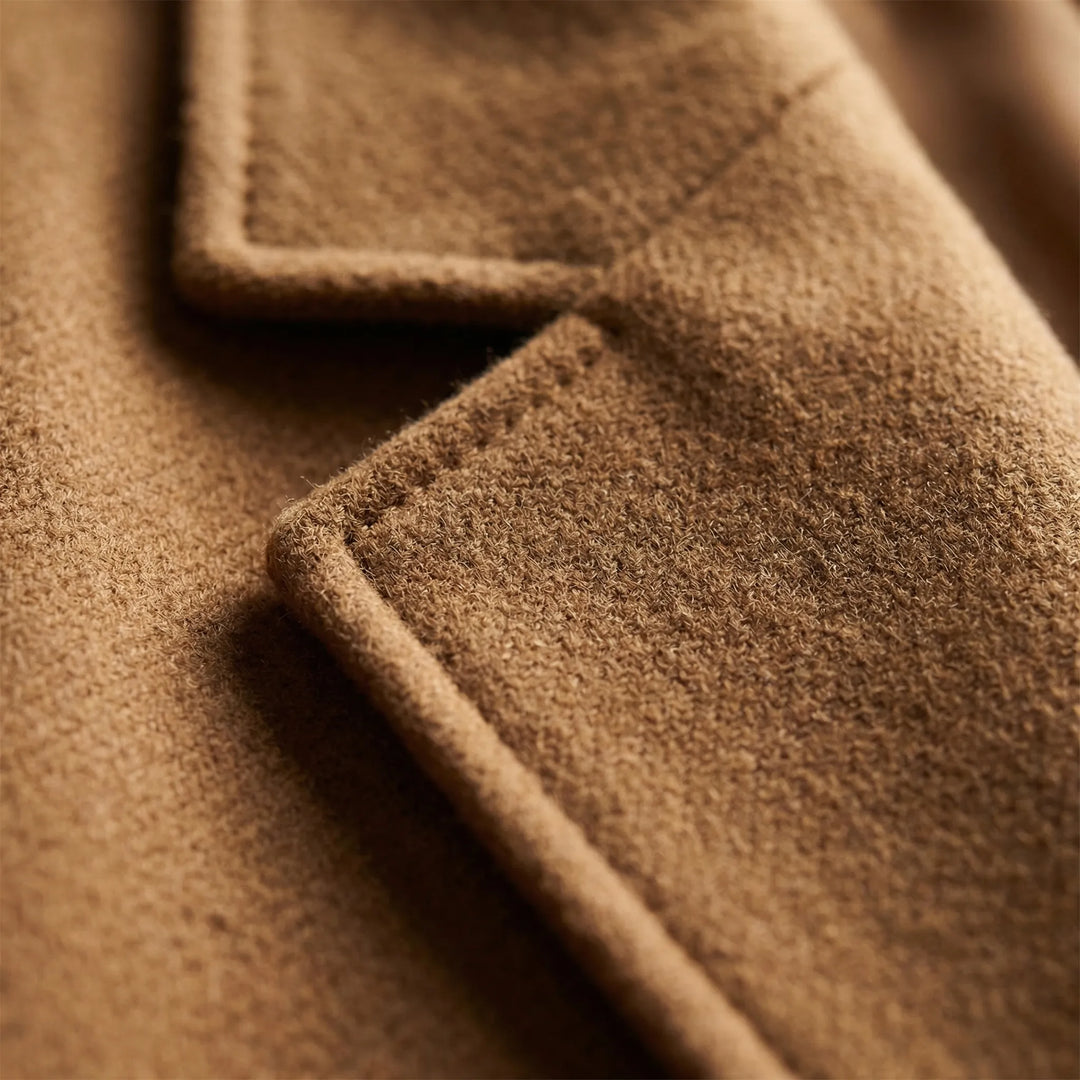 Long Single-Breasted Lapel Overcoat - Russell