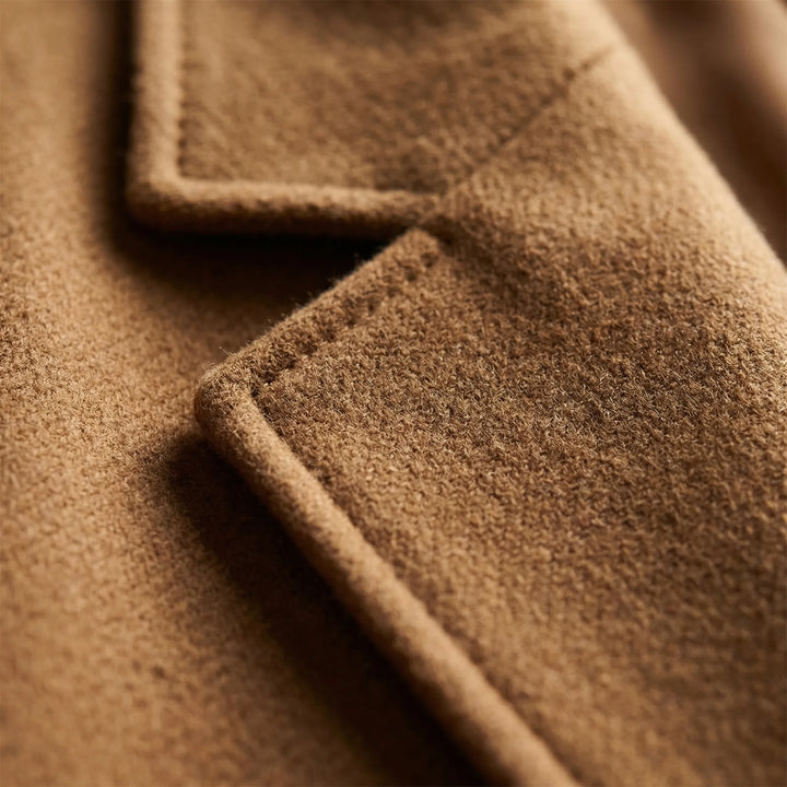 Long Single-Breasted Lapel Overcoat - Russell