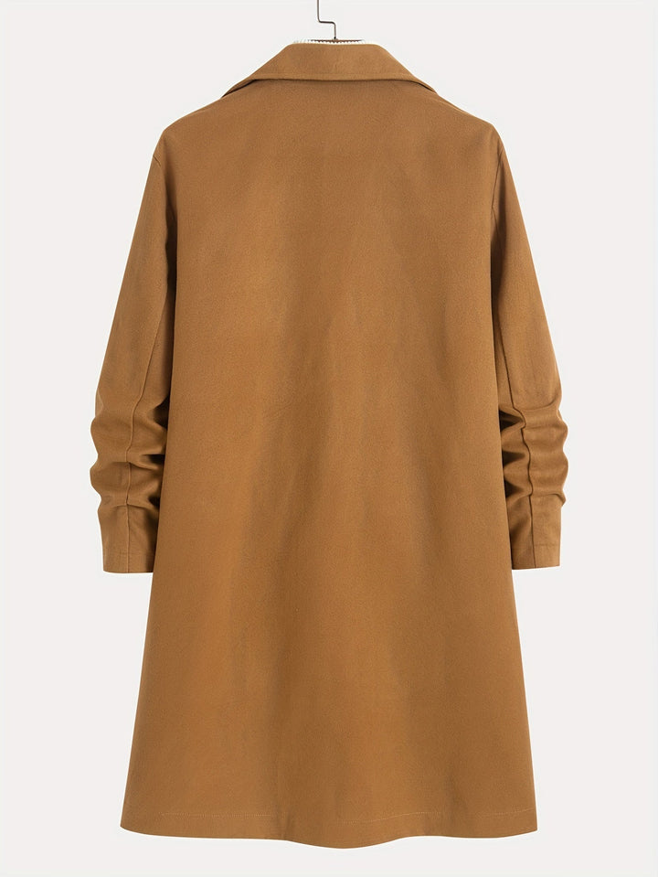 Long Single-Breasted Lapel Overcoat - Russell