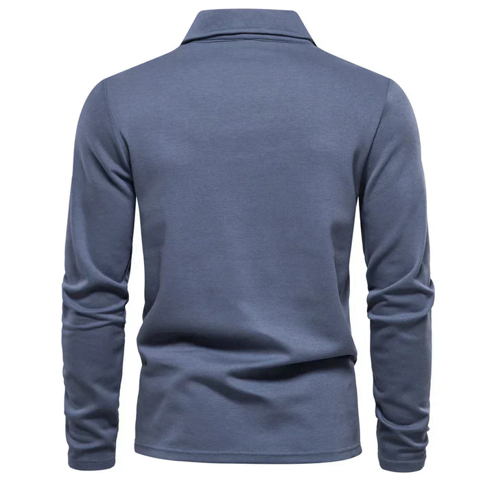 Long Sleeve Turn-Down Collar Polo - Carlton
