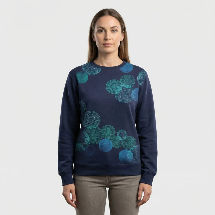 Loose-Fit Round Neck Sweatshirt - Krystal