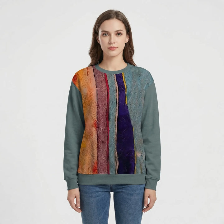 Loose-Fit Round Neck Sweatshirt - Krystal