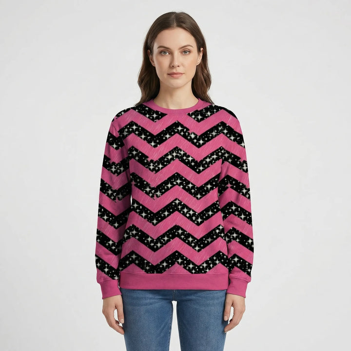 Loose-Fit Round Neck Sweatshirt - Krystal