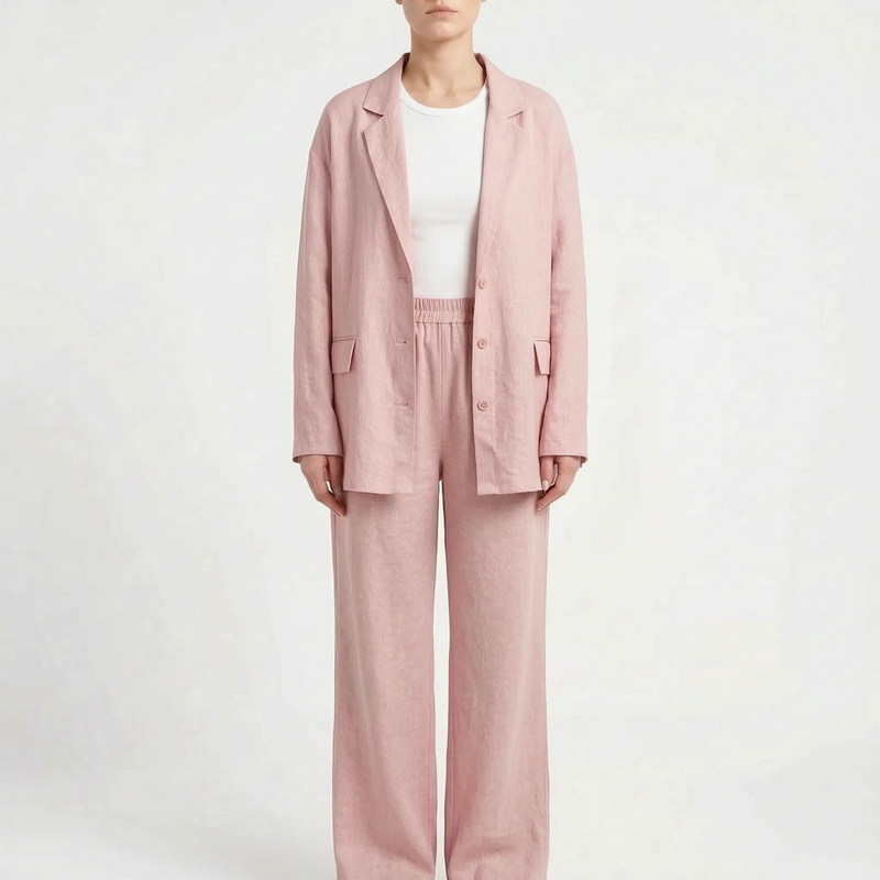 Loose Fit Two Piece Trouser Set - Desiree
