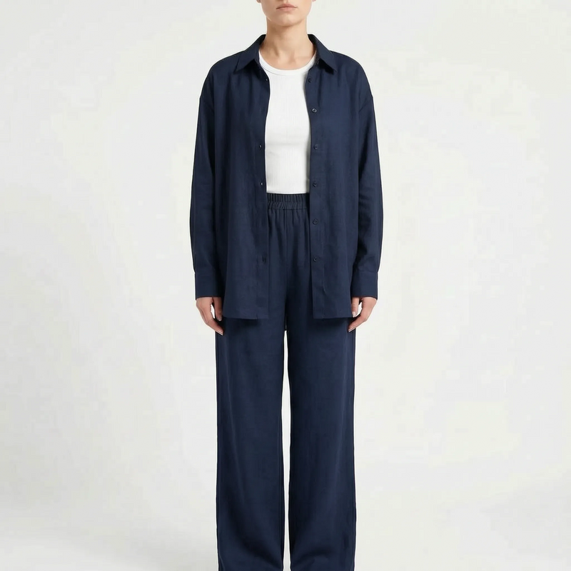 Loose Fit Two Piece Trouser Set - Desiree