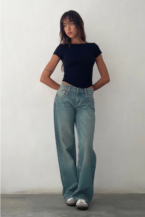 Low Rise Damenjeans Locker Geschnitten - Milla