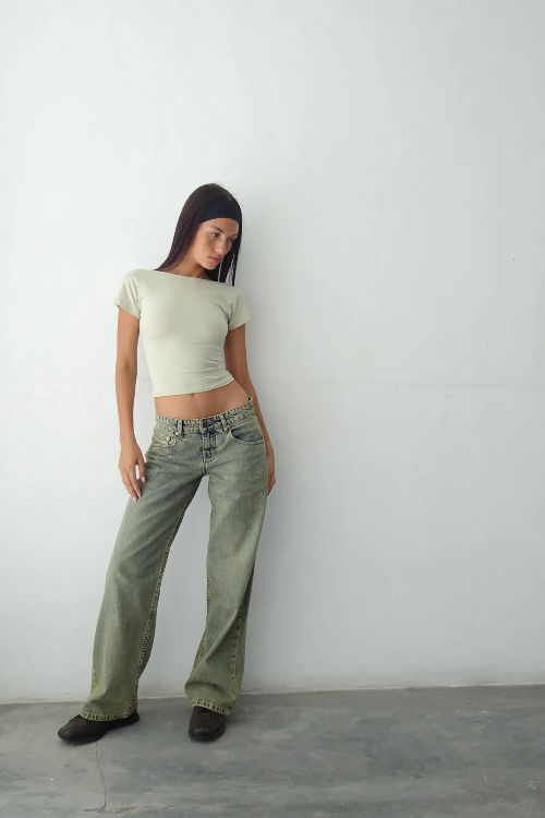 Low Rise Damenjeans Locker Geschnitten - Milla