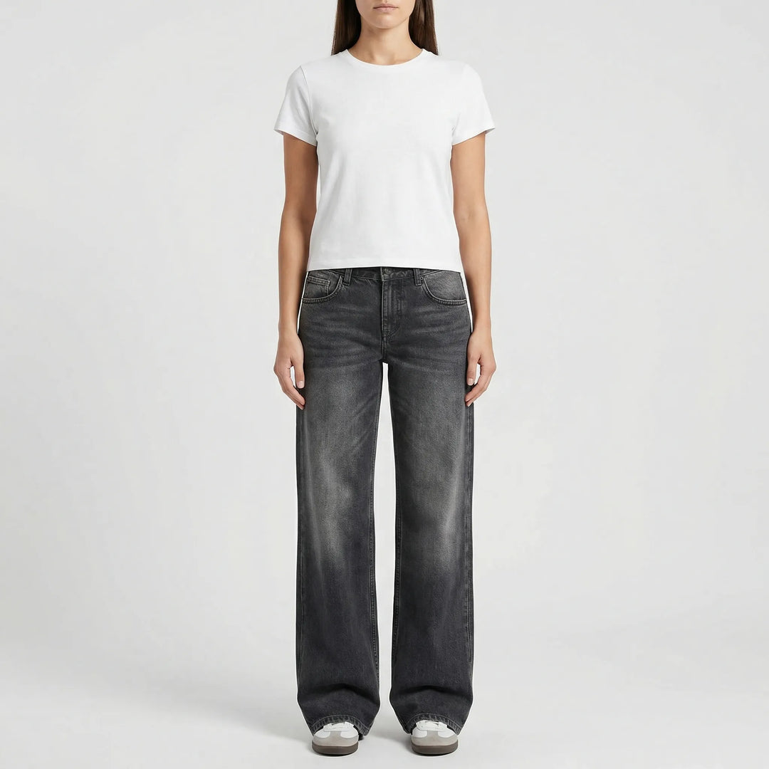 Low Rise Damenjeans Locker Geschnitten - Milla