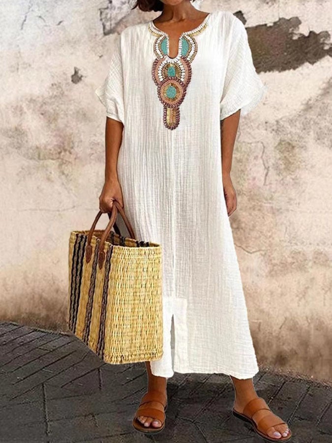 Maxi summer dress with straps – Amira