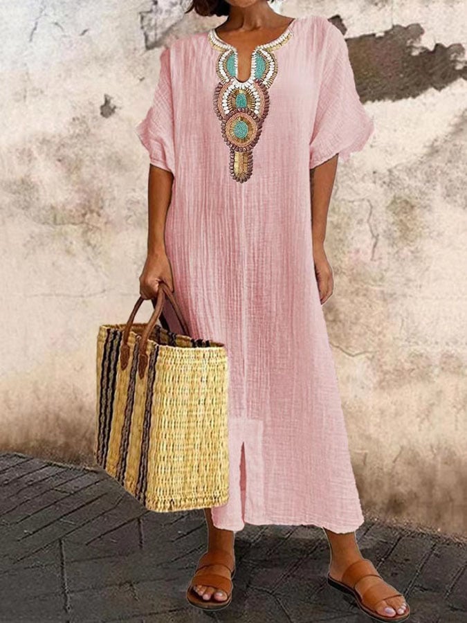 Maxi summer dress with straps – Amira