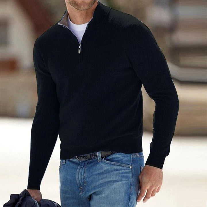 Comfortable Men's Sweater with Zipper - Milo