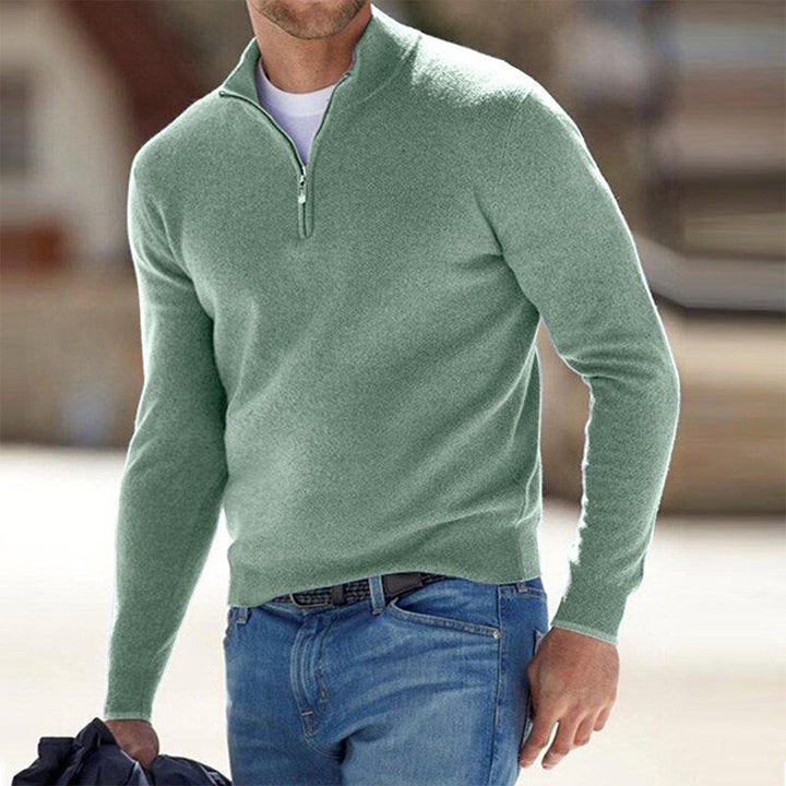 Comfortable Men's Sweater with Zipper - Milo