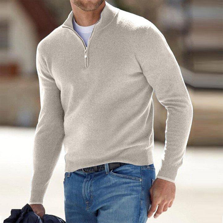 Comfortable Men's Sweater with Zipper - Milo