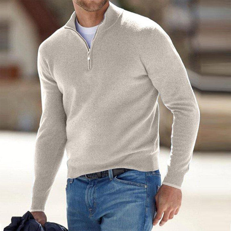 Comfortable Men's Sweater with Zipper - Milo