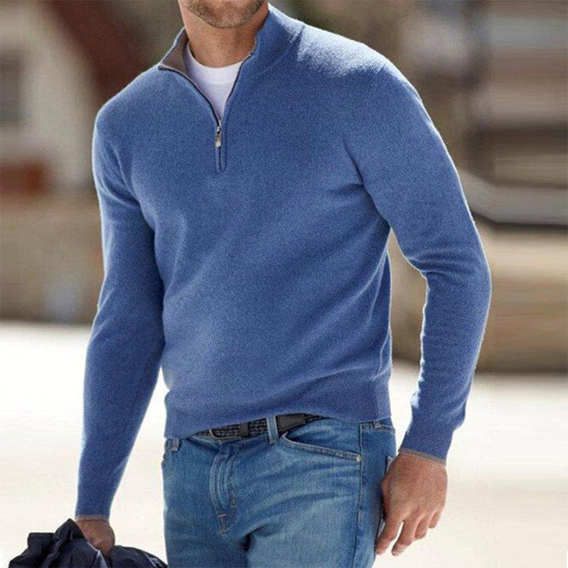 Comfortable Men's Sweater with Zipper - Milo