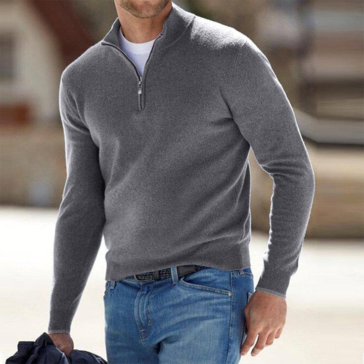 Comfortable Men's Sweater with Zipper - Milo