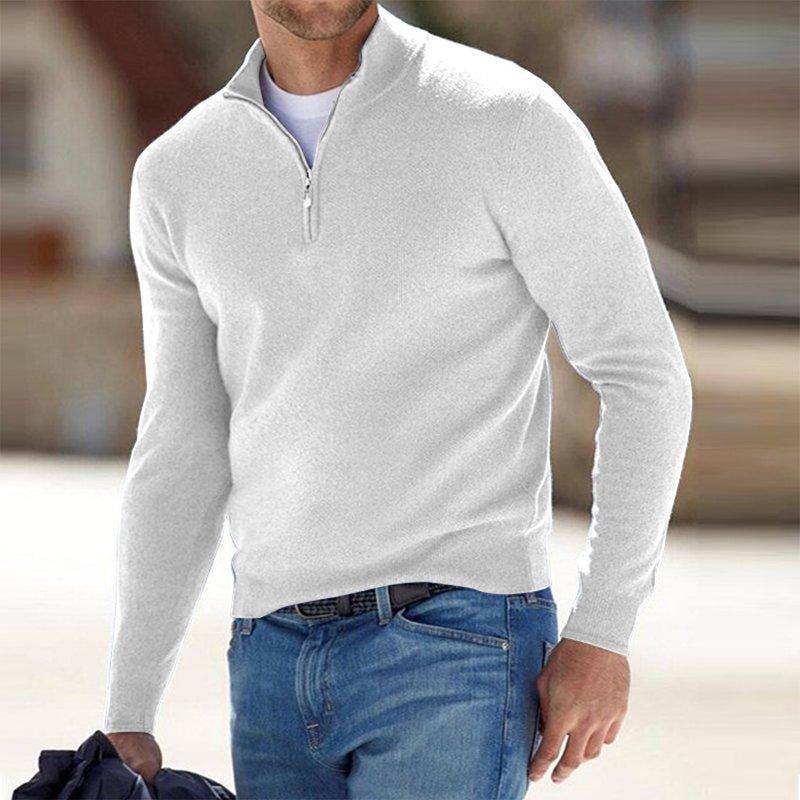Comfortable Men's Sweater with Zipper - Milo