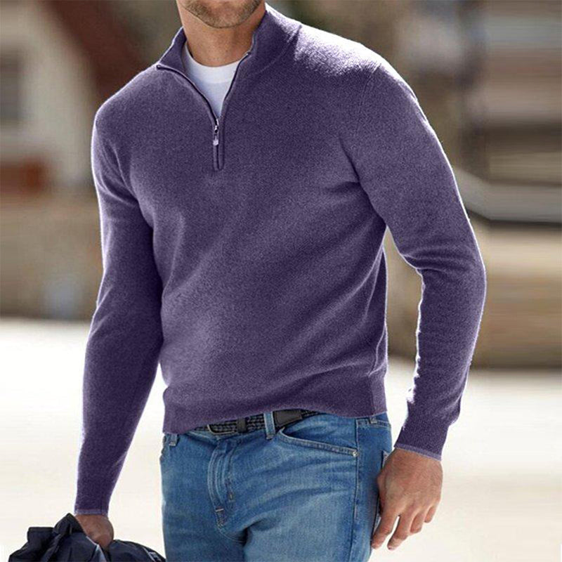 Comfortable Men's Sweater with Zipper - Milo