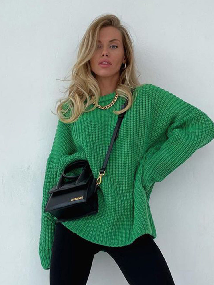 Oversized Grof Gebreide Trui voor Dames - Amara