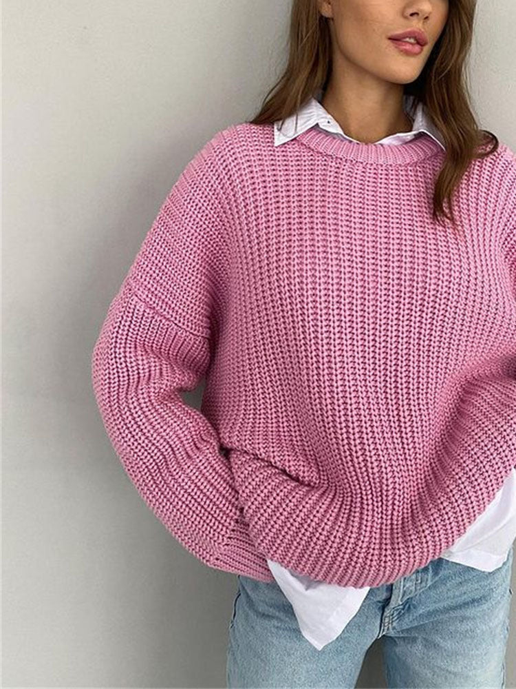Oversized Grof Gebreide Trui voor Dames - Amara