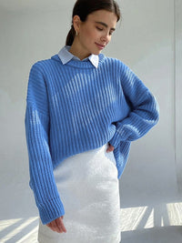 Oversized Grof Gebreide Trui voor Dames - Amara