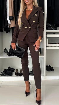 Tweedelige Set Dames – Top en Broek in Moderne Look – Soraya