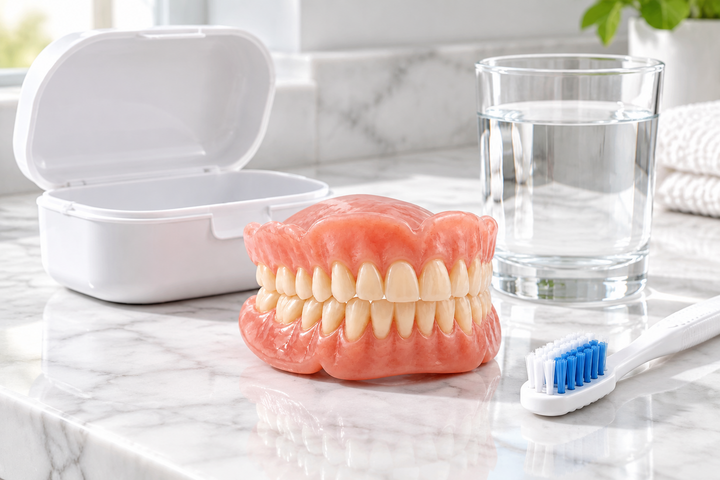 Heat-moldable denture – adjustable set