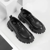 Nowoczesne skórzane buty z grubą podeszwą - Ethan