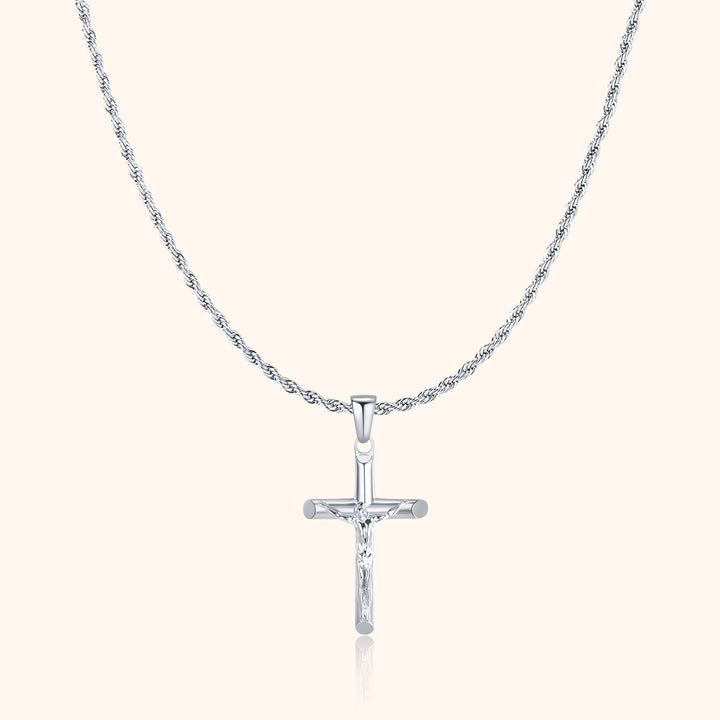Łańcuszek męski z krzyżem - Salvator