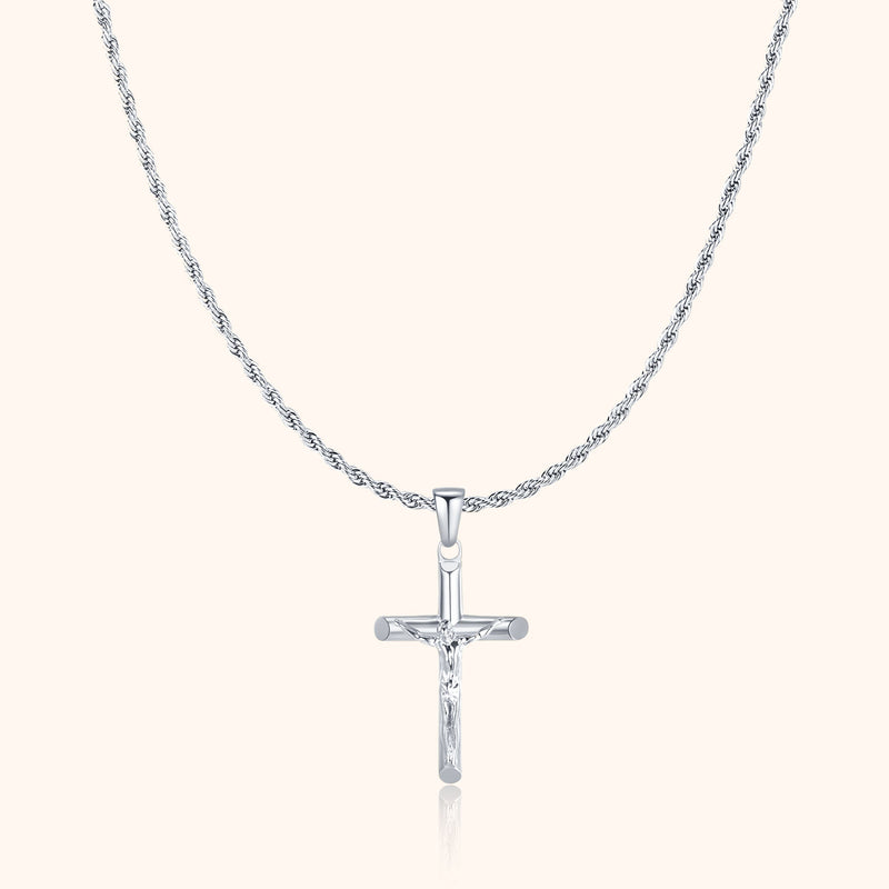 Łańcuszek męski z krzyżem - Salvator