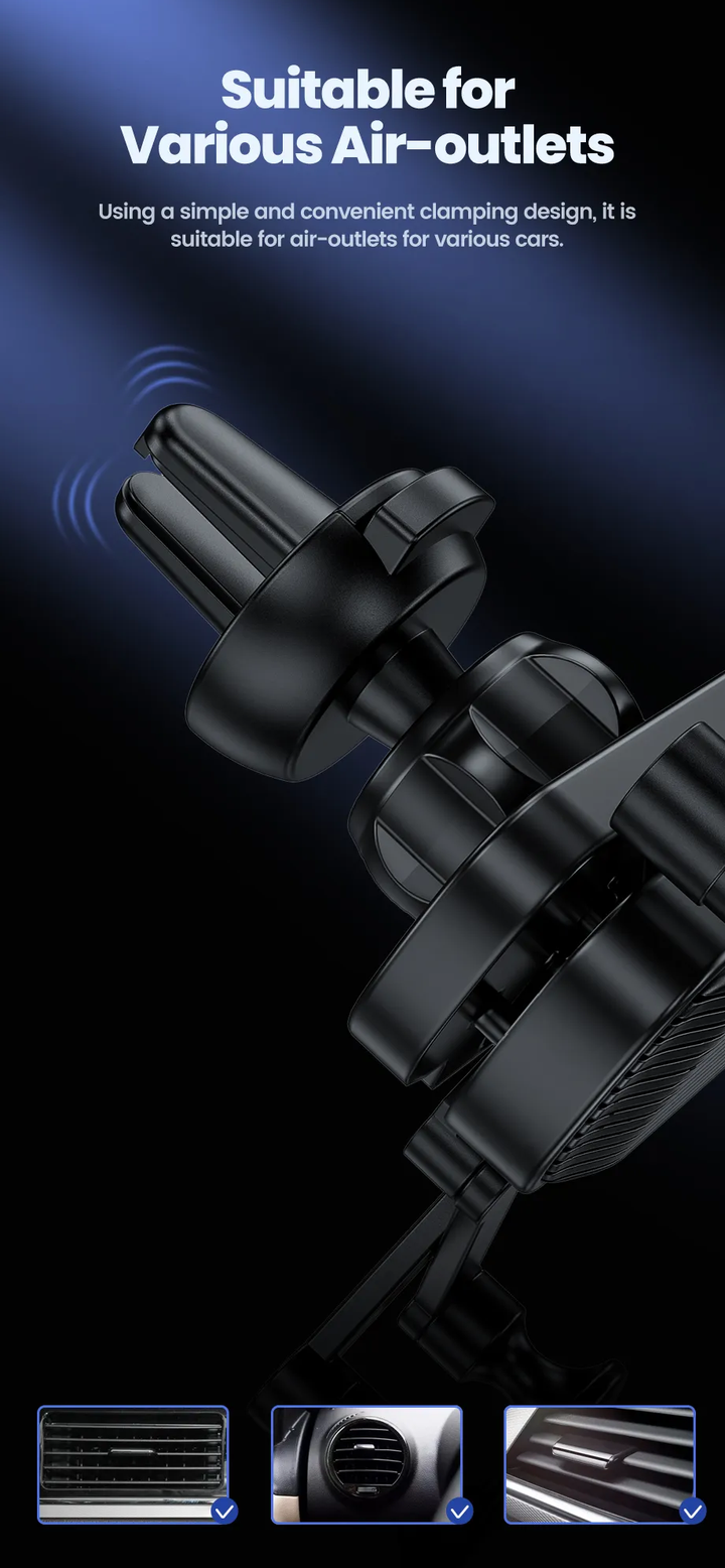 Sammy Jackson™ Car Holder | Op ventilatie gemonteerde mobiele telefoonstandaard