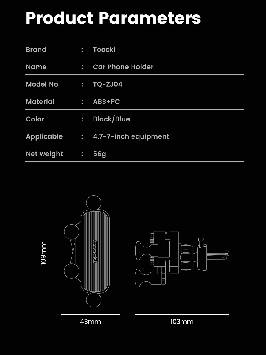 Sammy Jackson™ Car Holder | Op ventilatie gemonteerde mobiele telefoonstandaard