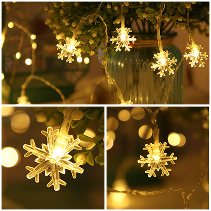 Sneeuwvlok LED Lichtslinger (6 m) - FrostyTwinkle