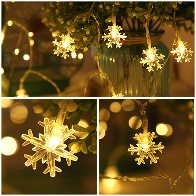 Sneeuwvlok LED Lichtslinger (6 m) - FrostyTwinkle