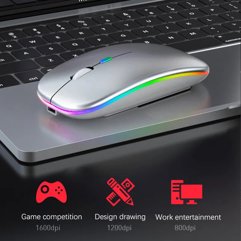 Sammy Jackson™ Wireless LED Mouse | Rechargeable Bluetooth Mouse
