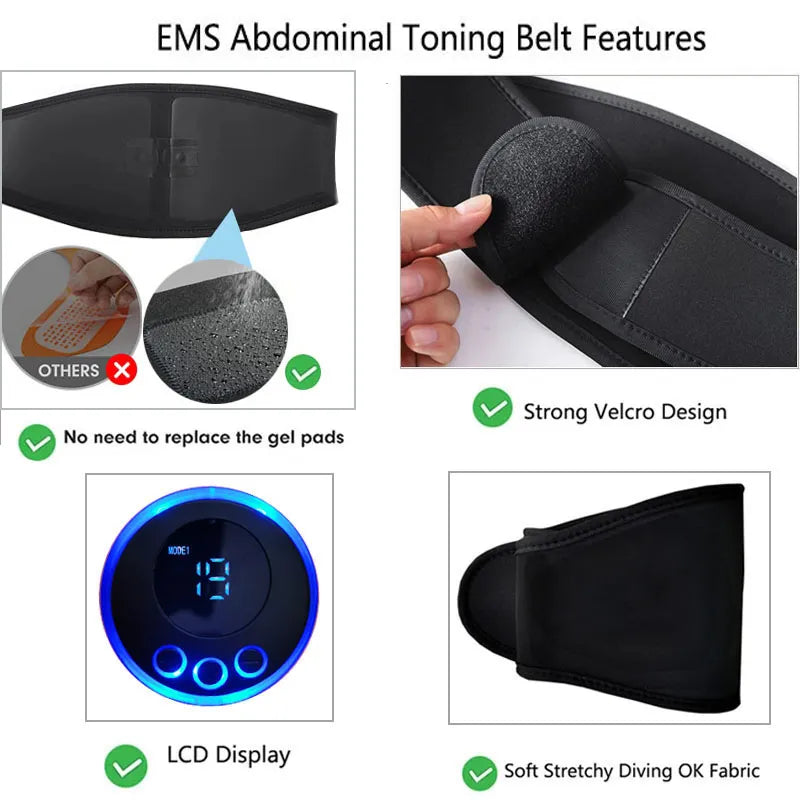 Sammy Jackson™ Abs Belt | EMS buikspiertrainer