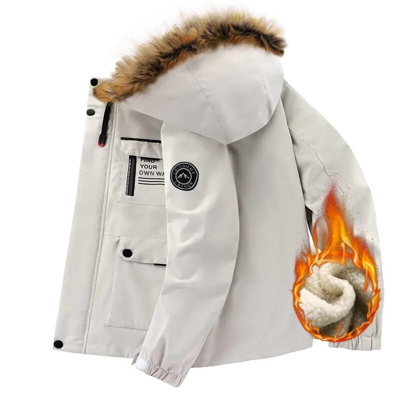 Sammy Jackson™ Winterparka met Fleecevoering | Winddicht jack met capuchon