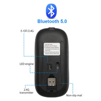 Sammy Jackson™ Wireless LED Mouse | Rechargeable Bluetooth Mouse
