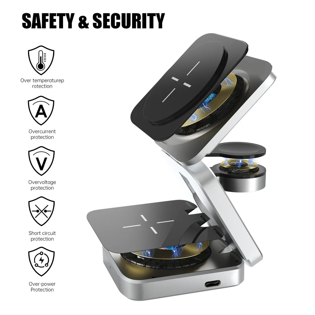 Sammy Jackson™ 3-in-1 Charging Station | Magnetic and Foldable Charger