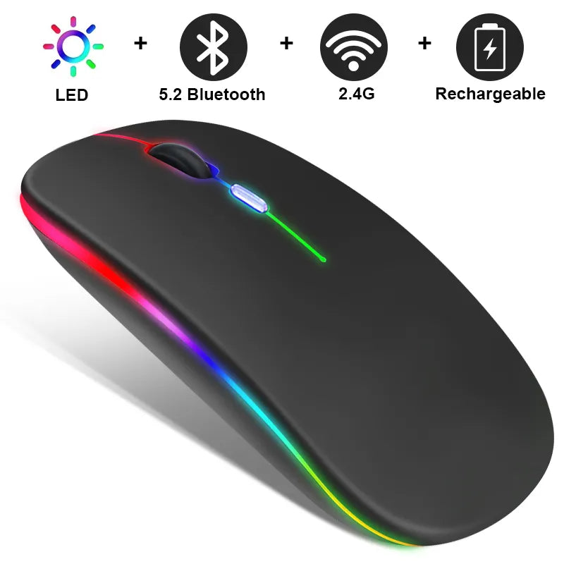 Sammy Jackson™ Wireless LED Mouse | Rechargeable Bluetooth Mouse