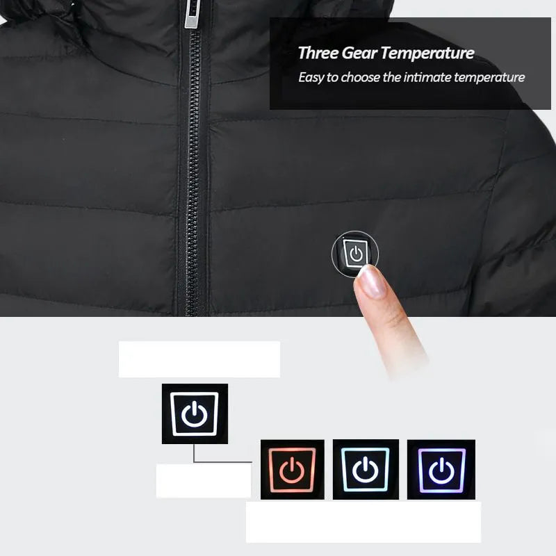 Sammy Jackson™ Inteligentna Kurtka Grzewcza | Kurtka z Termostatem USB