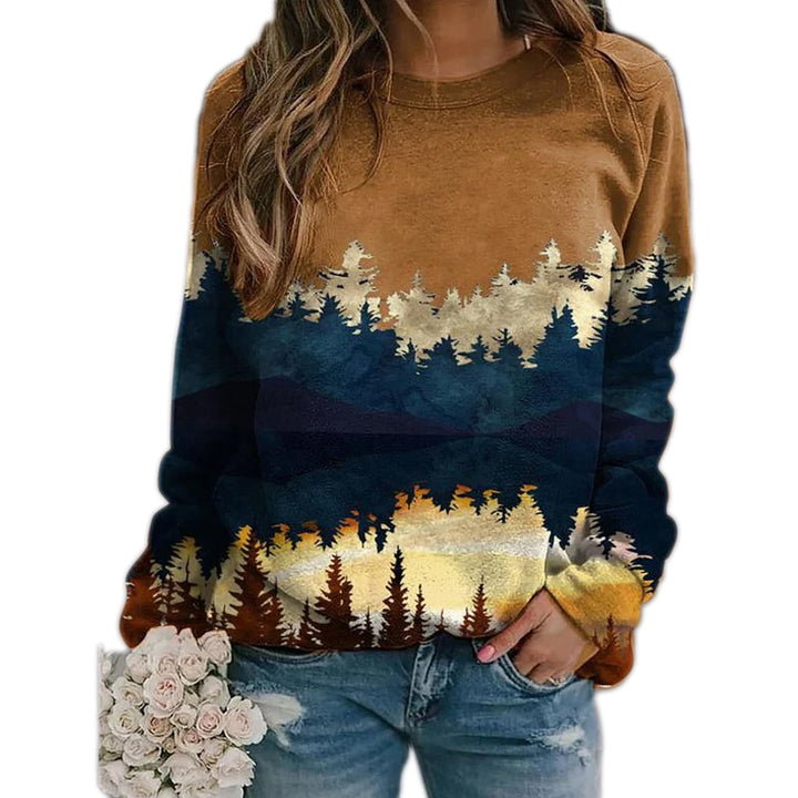 Women's Sweater with Landscape Print – Alina