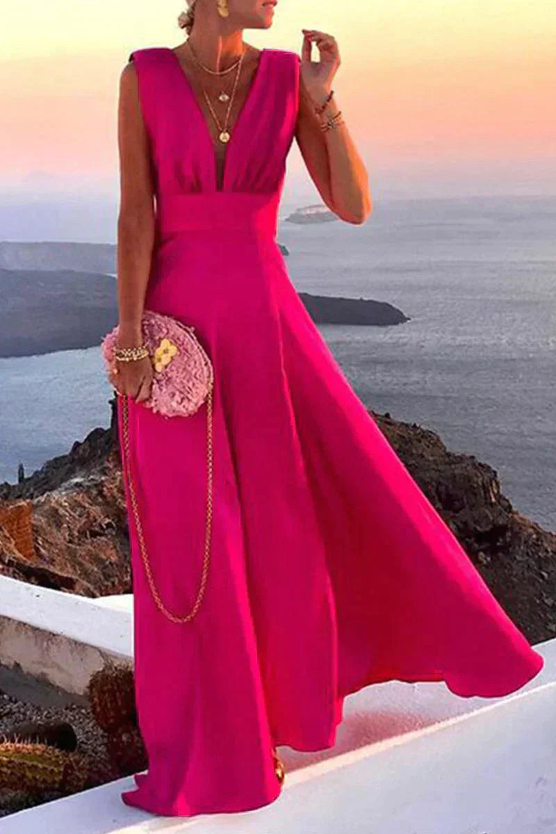 Sleeveless Summer Dress with Print - Layla