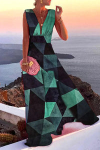 Sleeveless Summer Dress with Print - Layla