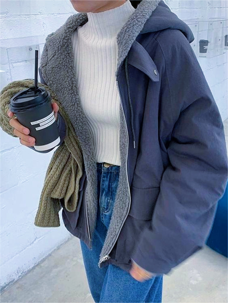 Warme Oversized Damesjas met Capuchon - Freya Fleece Parka